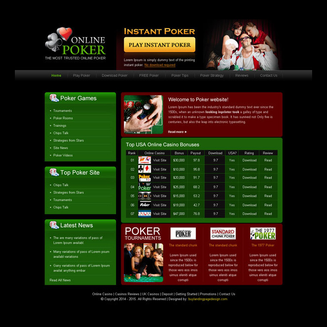 Online Casino Website Design