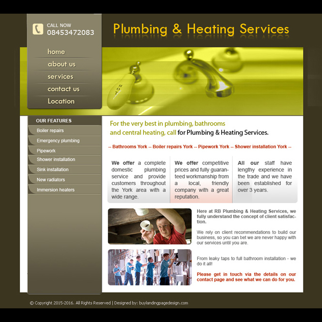 heating website template Amazing heating and plumbing contractors #1 plumbing heating.