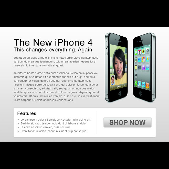 clean and effective i-phone 4 buy now ppv landing page design Miscellaneous example