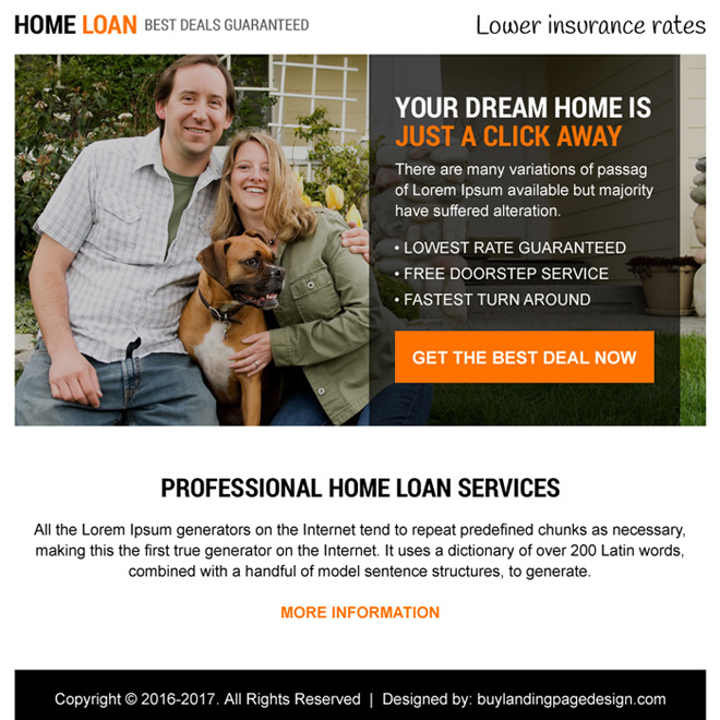 professional home loan service ppv landing page