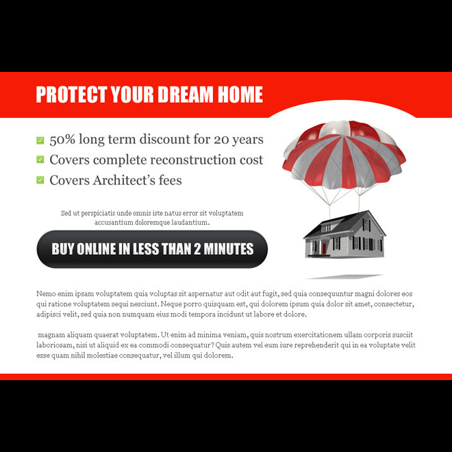 protect your dream home highly optimized home insurance ppv landing page design Home Insurance example