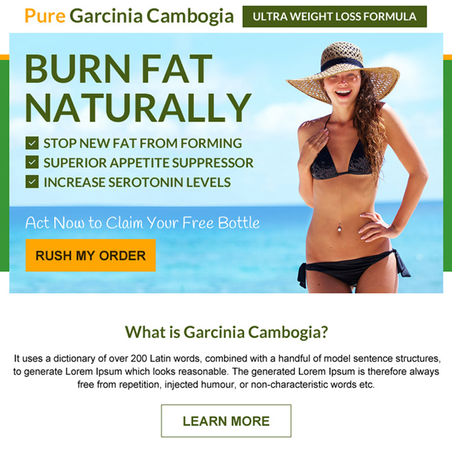 garcinia cambogia weight loss formula free bottle ppv design