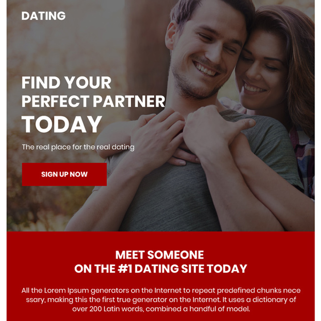 minimal dating sign up capturing ppv landing page design