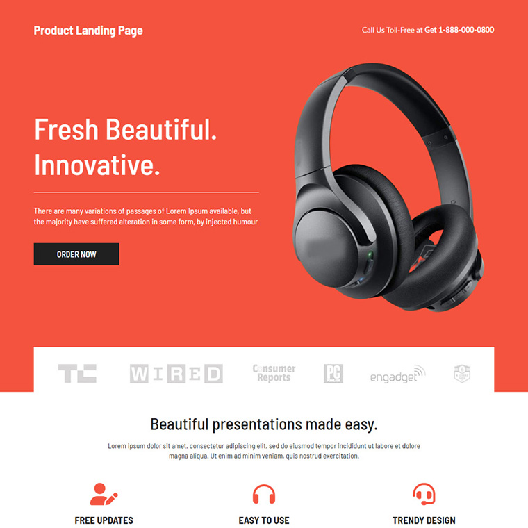 product selling responsive ecommerce landing page design Ecommerce example