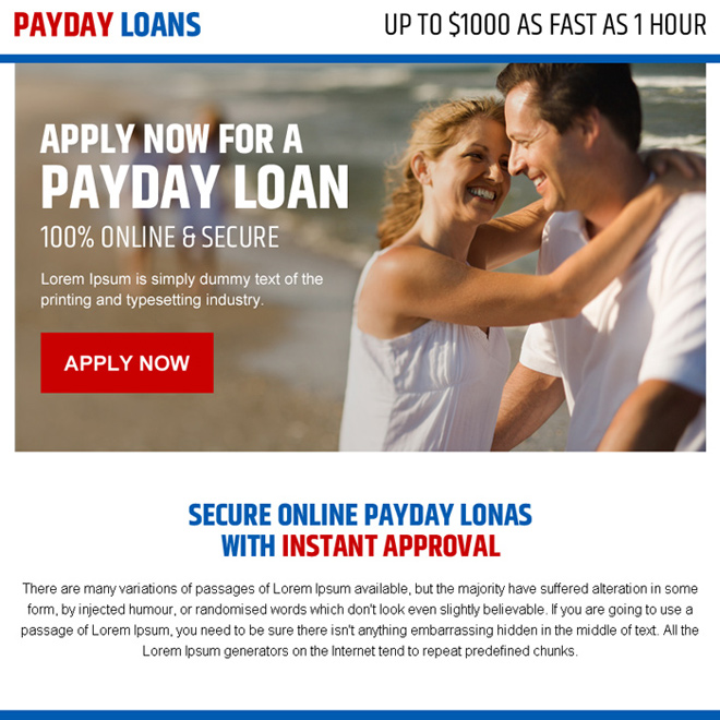 secure online payday loan call to action ppv landing page