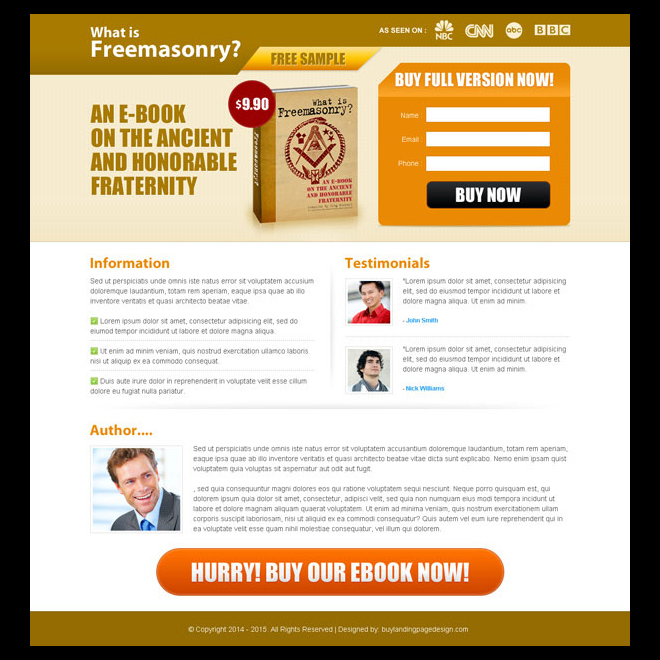 ebook buy now lead capture simple and clean landing page design Ebook example