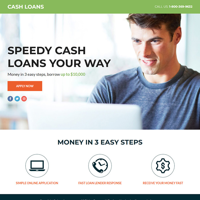 cash loan responsive lead funnel design