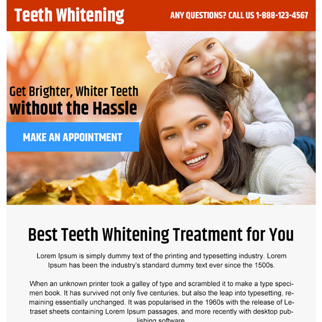 teeth whitening treatment PPV design