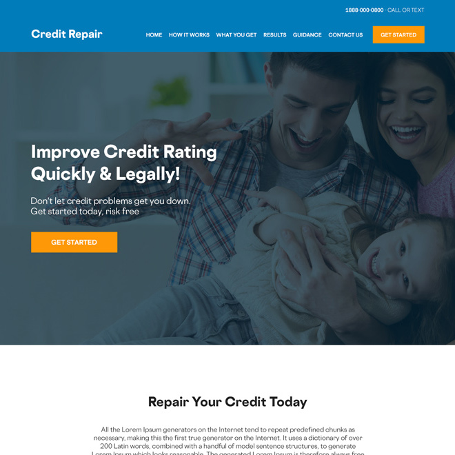 improve credit ratings quality responsive website design Credit Repair example