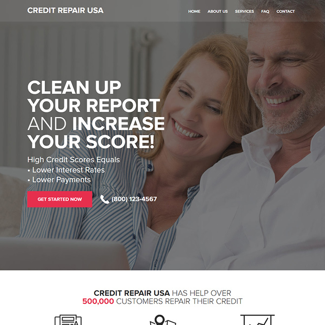 responsive credit repair lead capturing website design