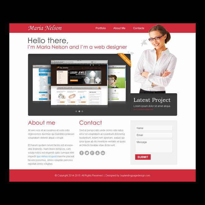 Personal Web Page Design Template
