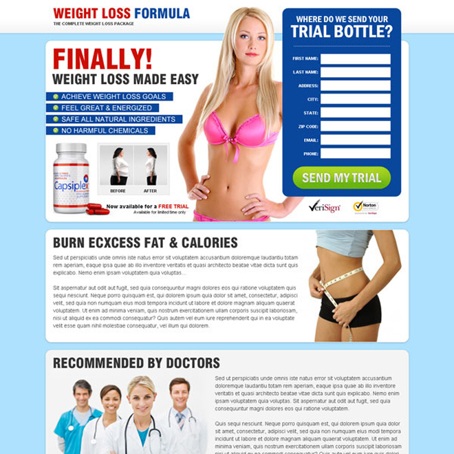 weight loss formula top converting product landing page to maximize your revenue