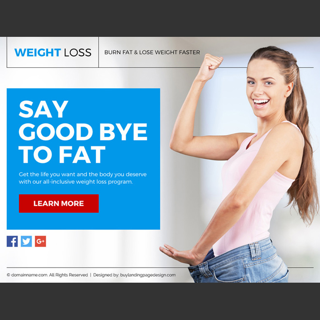weight loss landing page design templates