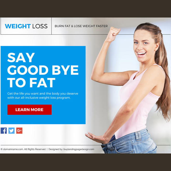 weight loss lead funnel responsive landing page design Weight Loss example