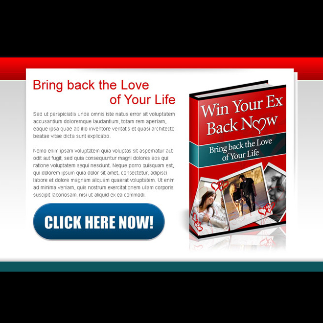 bring back the love of your life ebook ppv html landing page design template E Book example