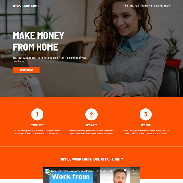 Home Landing Page Design Templates