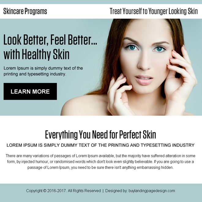 younger looking skin care program best ppv landing page Skin Care example