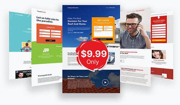 landing page design package to capture leads