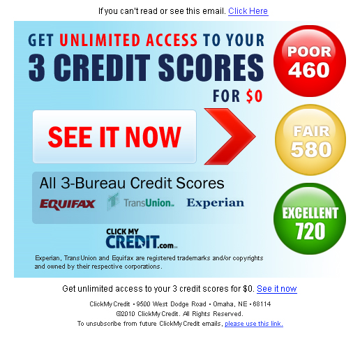 3 bureau credit scores