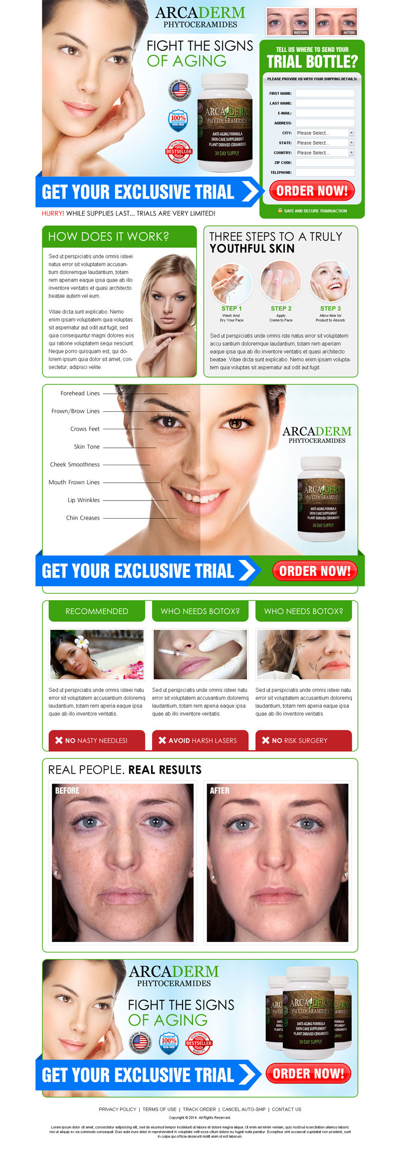 skin care supplement trial