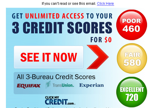 3 bureau credit scores  example