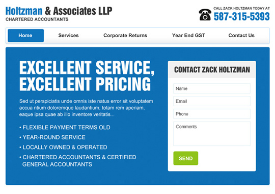 consulting and tax services  example
