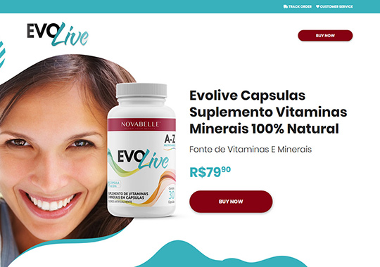 Health Supplement landing page  example