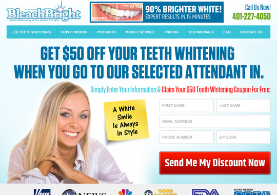 teeth whitening specialist  example