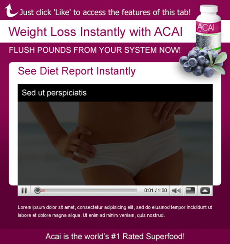 acai berry weight loss attractive and effective html templates