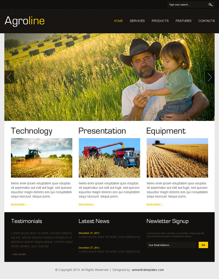 agriculture attractive and converting html website design