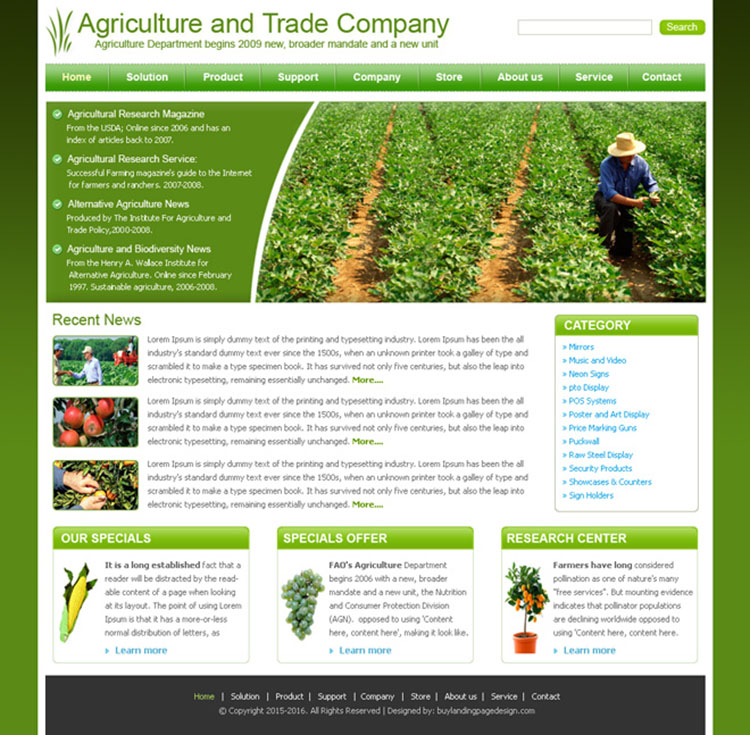 agriculture template design psd for sale