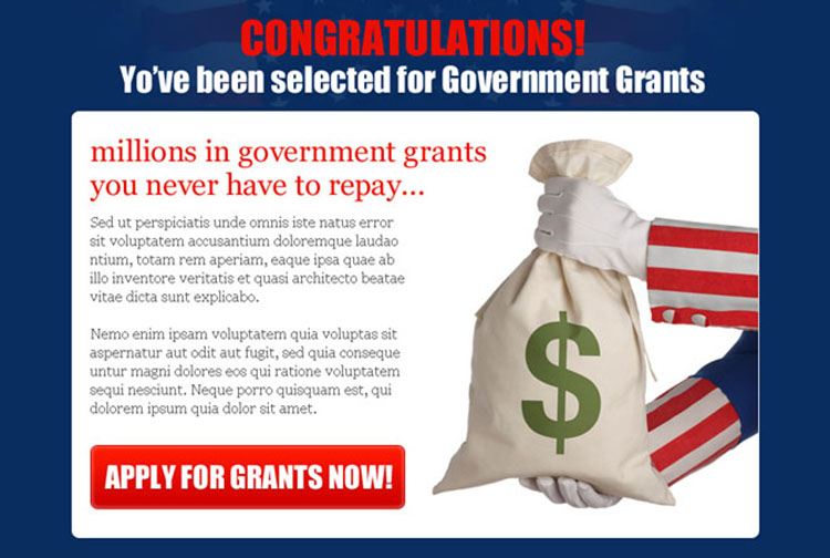 apply for government grants appealing ppv landing page design