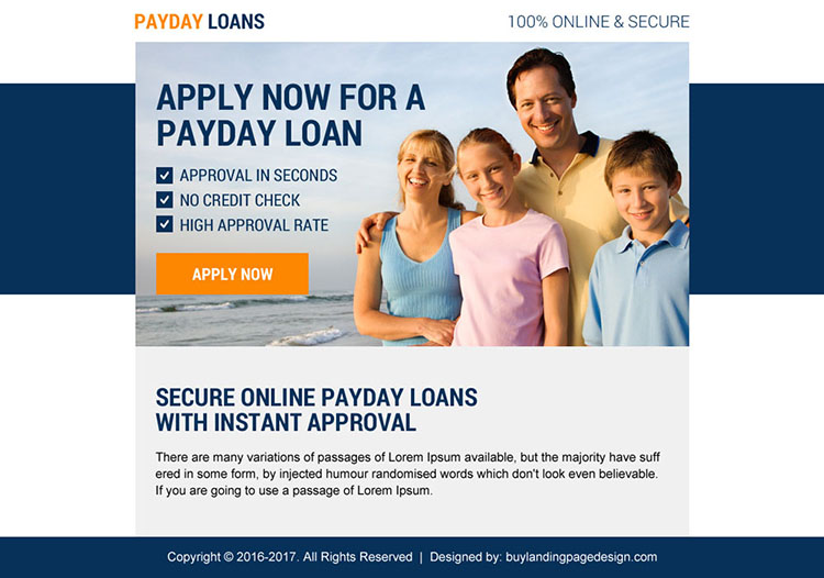 effective payday loan ppv landing page design