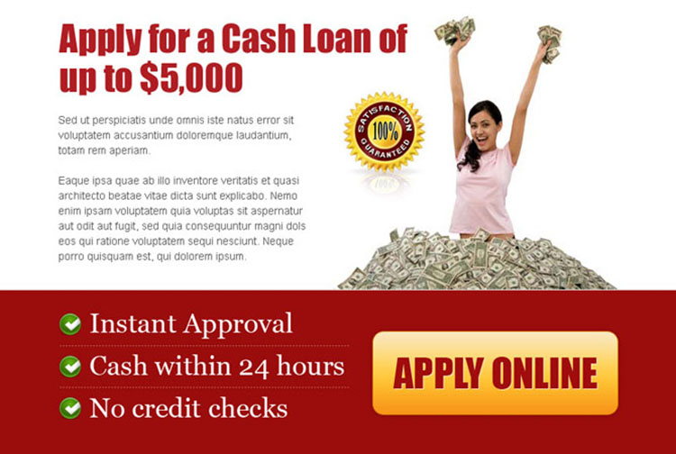 apply for a cash loan effective call to action ppv lander design template