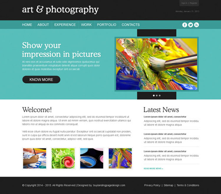 attractive and easy to use art and photography design psd