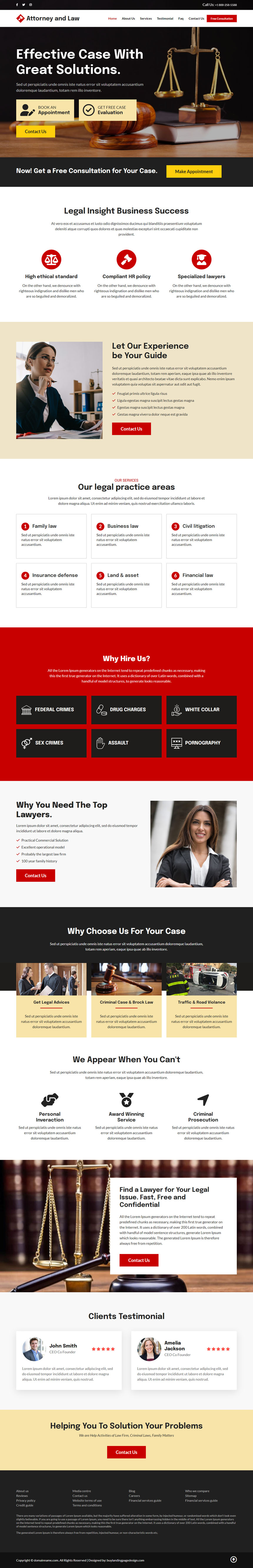 attorney and law free consultation responsive website design