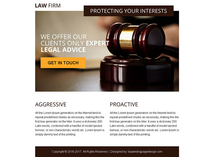 legal advice converting ppv landing page design