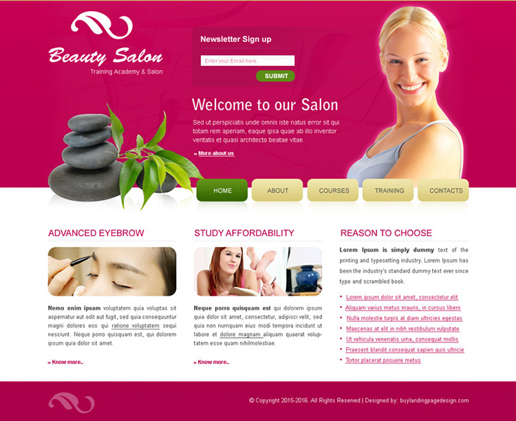 Beauty Salon Website Template Psd 010 Website Template Psd Sale Preview Hair Salon Website Design Templates Free