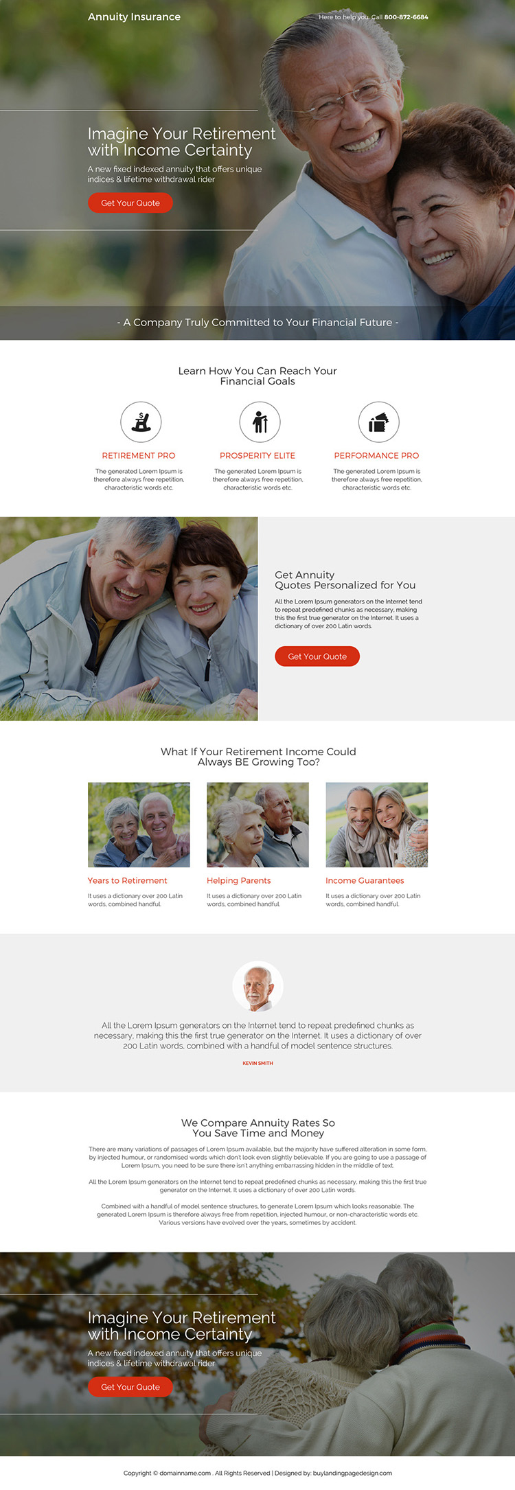 best annuity insurance quotes responsive landing page