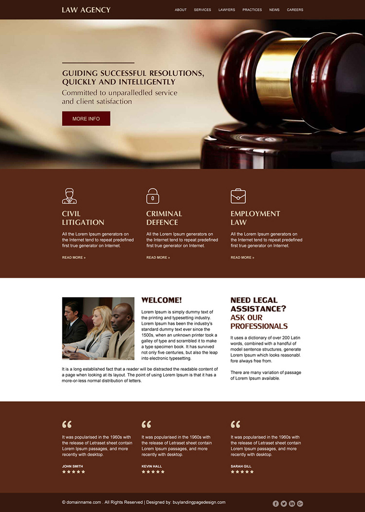 best law agency responsive website design