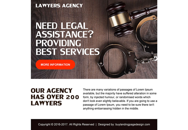 best lawyers agency ppv landing page design