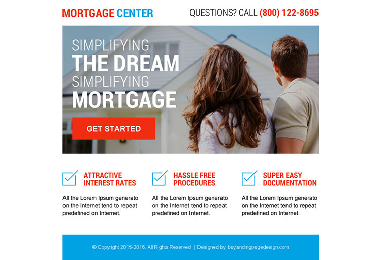 best mortgage center ppv landing page design