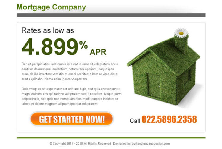 mortgage company clean and effective ppv lander design