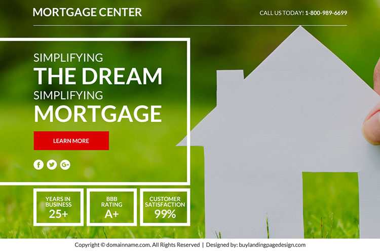 best mortgage marketing sales funnel responsive landing page design