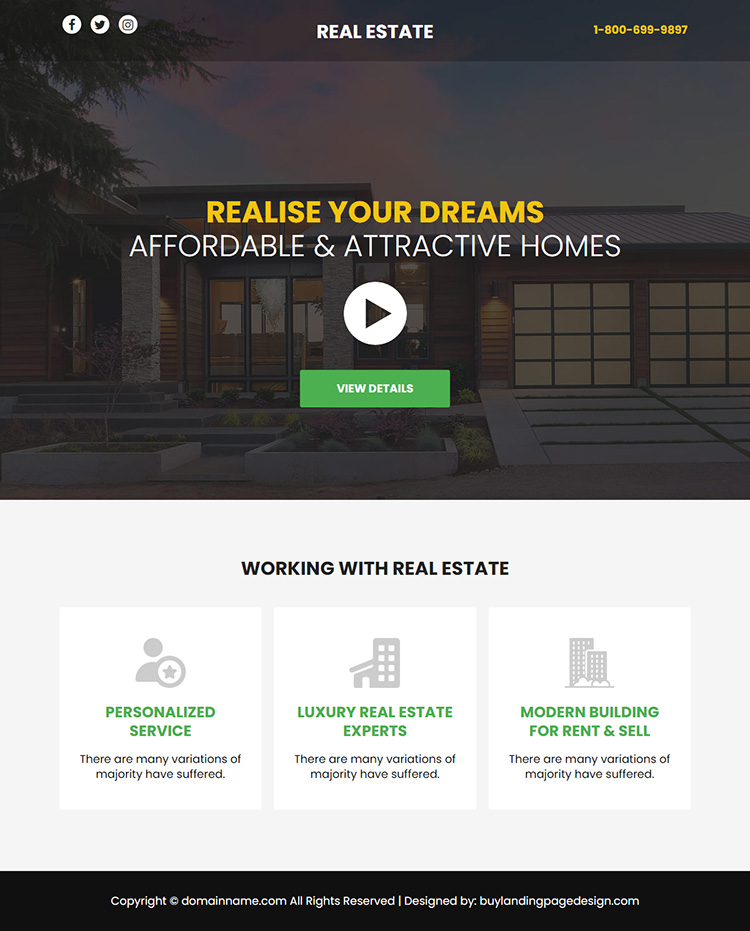 best real estate responsive video funnel design