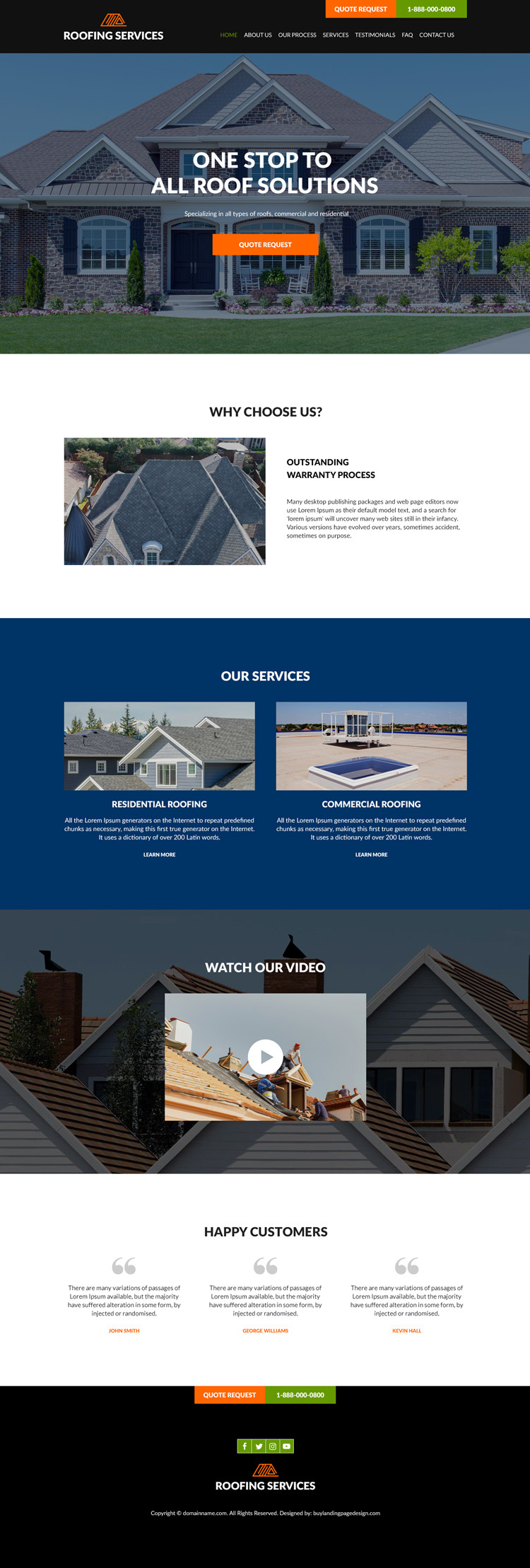 best commercial and residential roofing website design