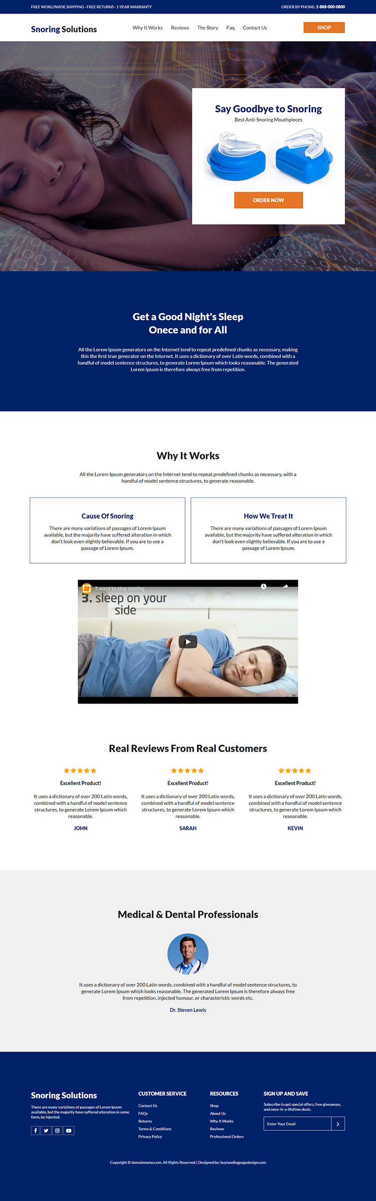 best anti snoring solution responsive website design