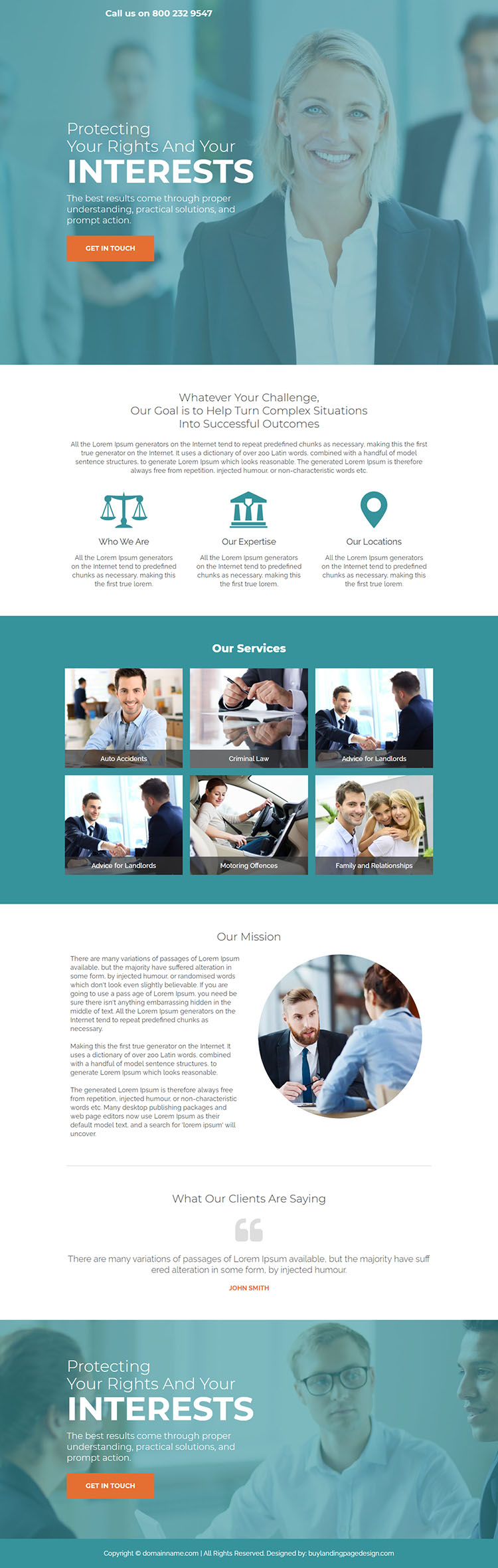 best solicitors responsive lead capture landing page design