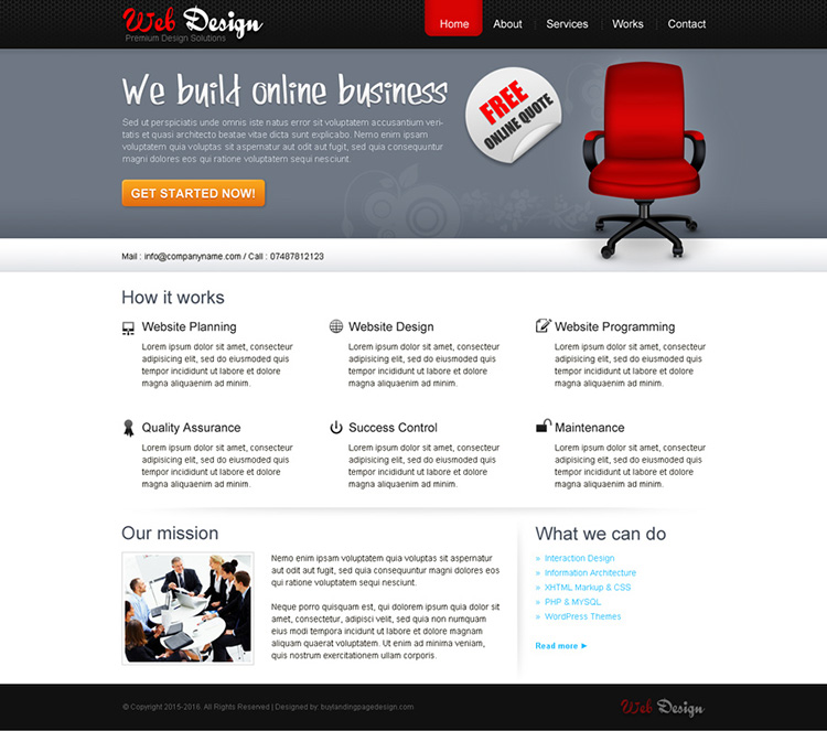 best web design company website template design psd
