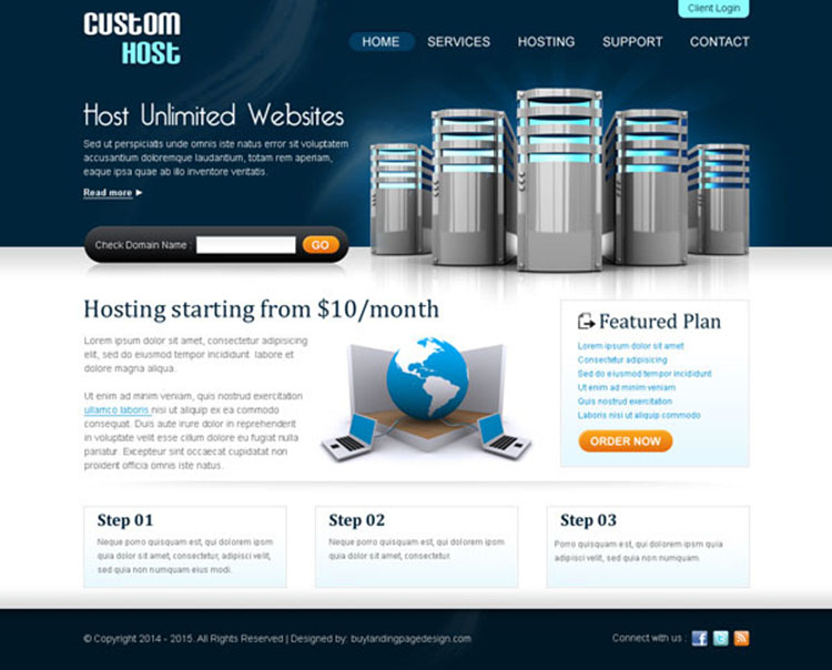 Best of web. Web Page Template. Hosting WORDPRESS Template.